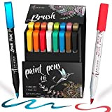 Artistro Acrylic Paint Markers for Painting - Acrylic Brush Pens 15 Colors - Acrylic Brush Tip Markers - Stone, Ceramic, ...