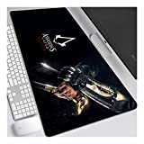 Assassin's Creed Tappetino Mouse Gaming, Grande Anime Mouse Pad XXL 900x400mm Confortevole, Lavabile, 3mm Antiscivolo Tappetino Scrivania Supporto per Ufficio ...