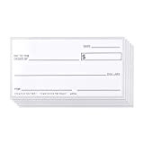 Assegni Giganti in Dollari, 5 Assegni di Carta Sovradimensionati per Premi di Beneficenza, Donazioni, Raccolte Fondi, 76 x 41 cm ...