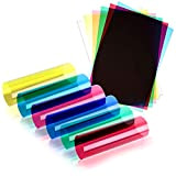 (Assorted (1 Of Each Colour), Assorted Pack) - Acetate Sheets A4 OHP Sheet Colour Acetate Clear Film Plastic Light Filter ...