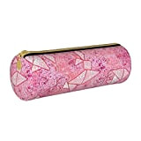 Astuccio in pelle con coniglietto rosa Tangrams – Astuccio per penne con cerniera, in pelle resistente e resistente, di grande ...