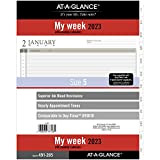 AT-A-GLANCE, 93010 DAY-TIMER, 2023 - Ricarica settimanale per agenda settimanale 20-1/2 "x 27,9 cm, taglia 5, formato Folio (491-285)