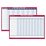 At-A-Glance - Wall Planner,w/Marker,Reversible,Erasable,36"x24",Red/Blue, Sold as 1 Each, AAGPM25028