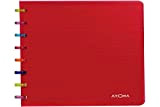 Atoma Tutti Frutti - Quaderno a righe, formato A5, 144 pagine, colore: Rosso