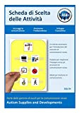 Autism Supplies and Developments- Tavola di Scelta delle attività visive in plastica, Colore Blue, Act_IT