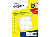 Avery – Astuccio di 384 adesivi bianchi, diametro 30 mm