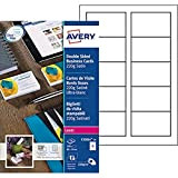 Avery C32016-10 - Biglietti da visita, aspetto satinato, grammatura: 220 g/m², per stampanti laser a colori e in bianco e ...