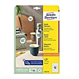 Avery Zweckform L3416-10 - Etichette rotonde (120 adesivi su 10 fogli, per stampa, autoadesive, Ø 60 mm, A4, punti adesivi ...