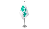 AZ FLAG Bandiera da Tavolo di PRESTIGIO Trifoglio Irlandese Shamrock 22x15cm in Raso - Piccola BANDIERINA Irlanda 15 x 22 ...