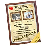 B3AL 50 Anni Matrimonio Biglietto Auguri Poster Ricorrenze Nozze d'oro