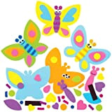 Baker Ross AT879 Kit Calamite Farfalla Mix&Match, per progetti di artigianato artistico per bambini (confezione da 8), assortiti