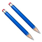 Balacoo, 2 matite giganti in legno, per la scuola e la casa, 35 cm, colore: blu