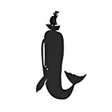Balvi Segnalibro Moby Dick Colore Nero Ispirato al Famoso romanzo Mobydick Regalo Divertente per Lett