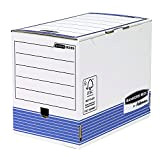 Bankers Box 11310 - Raccoglitore automatico A4+, dorso 150 mm, 10 pezzi, colore: bianco/blu
