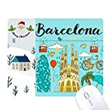 Barcellona Sagrada Familia Casa di Babbo Natale Tappetino per mouse regalo