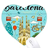 Barcelona - Tappetino per mouse in gomma, motivo: Sagrada Falia