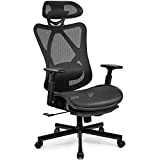 BASETBL Sedia da ufficio, sedia da ufficio ergonomica con supporto lombare regolabile e schienale per un migliore sostegno, sedia da ...