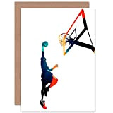 Basketball Birthday Card - Slam Dunk