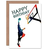 Basketball Birthday - Slam Dunk Sealed Greeting Card Plus Envelope Blank inside