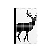 beatChong Rubik Cube Deer supporto del passaporto di viaggio della borsa del raccoglitore della carta della copertura della cassa