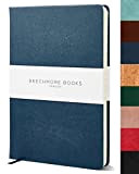 Beechmore Books: Taccuino a Righe, Formato A5, copertina rigida, carta spessa di color avorio (120 gsm) - Blu Navy