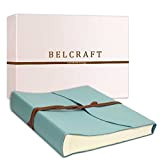 Belcraft Capri Album Fotografico in Pelle, Album Portafoto, Scrapbook, Realizzato a Mano da Artigiani Toscani, Include Scatola Regalo, A4 (23x30 ...