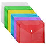 Belle Vous Cartella Portadocumenti A5 (Set da 24) - Cartellina Porta Documenti A5 Colori Assortiti con Chiusura a Bottone e ...