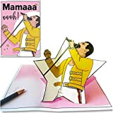 bentino PopUp - Biglietto di auguri di compleanno "Mama" con effetto musicale, riproduce la canzone "Bohemian Rhapsody" (versione coperta), formato ...