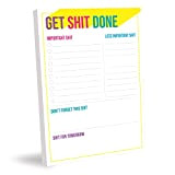 Bettie Confetti Get Stuff Done Daily Planner | Undated A5 Funny To Do List Notebook with Minimalist Design for Organisation ...