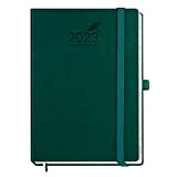 BEZEND Agenda 2023 A5 con Copertina Rigida in Pelle PU [Verde Scuro] Agenda Settimanale 2023 Verticale con 100 g/m² Carta ...
