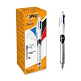 BIC 4 Colori Multifunzione Penna a Sfera a Scatto, 3 Colori (1.0 mm) + 1 Matita Meccanica (0.7 mm), Pacco ...