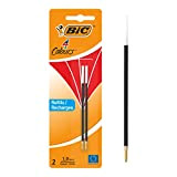 Bic 931379 - Penna di ricarica 4 colori, 1,0 mm, blister da 2 pezzi, Rosso