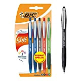 BIC Atlantis soft pack di 5 stylos-bille retrattile punta media colori assortiti