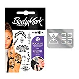 BIC BodyMark, Stencil Tatuaggi Temporanei, BodyArt Donna e Uomo, 10 Unità per 16 Disegni