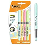 Bic Evidenziatori A Penna, Highlighter Grip, Colori Assortiti, Multicolore, ‎Confezione Da 4
