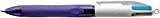 Bic Grip Fashion - Penna biro, 4 colori, Viola