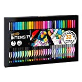 BIC Intensity, Set Scrittura a Colori, 32 Pennarelli Colorati in Punta Fine e Media, Kit Cancelleria Scuola e Casa, Idea ...