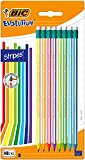 Bic Matite Hb Grafite Con Gomma, Evolution Stripes, Confezione Da Otto Matite, Multicolore, 24 X 12.7 X 0.9 Cm