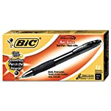 Bic Soft Feel - Penna a sfera retrattile, inchiostro nero, medio, dozzina (confezione da 4)