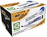 Bic Velleda 1751 Whiteboard Marker Chisel Tip Line Width 3.7-5.5mm Black Ref 1199175109 [Pack 12]