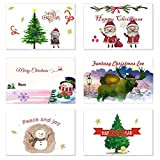 Biglietti di Natale, 24 Biglietti Auguri Natale con Buste e Adesivi, Cartoline di Natale, Cartoline Natalizie Vintage, Regalo Natale Cartoline, ...