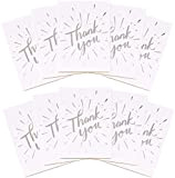 Biglietti di ringraziamento multipack – Confezione da 10 biglietti – Carta di ringraziamento – Argento