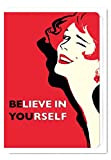 Biglietto d'auguri vintage 'Believe in Yourself' Ezen Designs