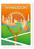 Biglietto d'auguri vintage 'Wimbledon Tennis' Ezen Designs