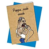 Biglietto di auguri per il giorno del papà o compleanno Freddie Mercury Queen Pappa Rude / Funny #1000