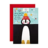 Biglietto di Natale per figlia di Hallmark - Costruisci il tuo pinguino