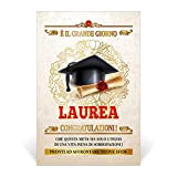 Biglietto LAUREA auguri | con busta abbinata | effetto glitter in rilievo | laureato laureata | Made In Italy | ...