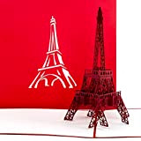 'Biglietto "Parigi Torre Eiffel – Buono, buono regalo da viaggio Paris Francia, 3d Pop-Up di auguri, invito, buono scheda, biglietti ...