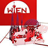 Biglietto pop-up 3D "Vienna - Panorama con ruota gigante" - Biglietto di auguri di Vienna - Biglietto di auguri di ...