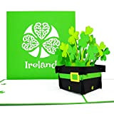 Biglietto pop-up "Irlanda – Irish Shamrocks – Biglietto di auguri 3D Ireland come souvenir, biglietto di compleanno, buono di viaggio, ...
